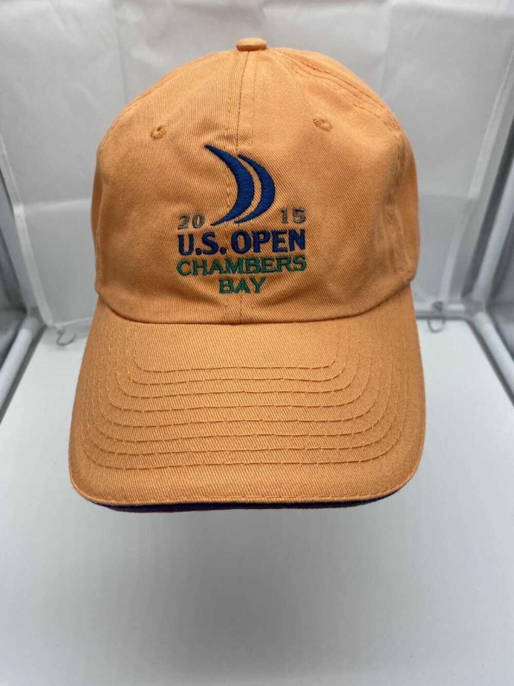 2015 US Open Chambers Bay USGA Member Hat Orange Adjustable Strap Back Cap